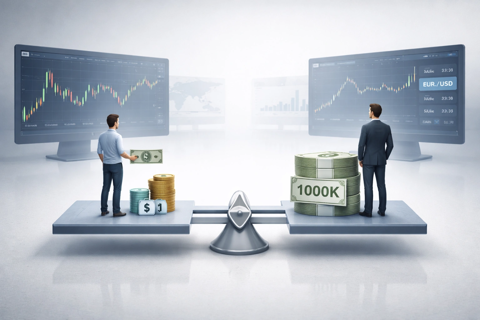 start forex trading with $1